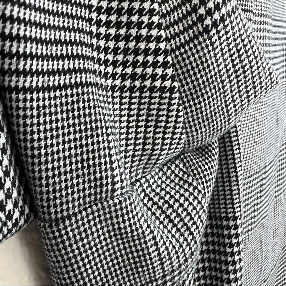 Worthington Black and White High Rise Glen Plaid Pull-On Pants Women’s Size 12 - Picture 3 of 13